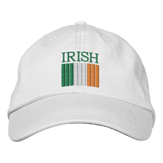St. Patrick's Day Ireland Flag Hat Bestickte Baseballkappe (Vorderseite)