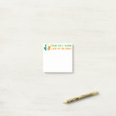St Patrick's Day Ireland Flag Shamrock Custom Name Post-it Klebezettel (Auf Schreibtisch)