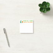 St Patrick's Day Ireland Flag Shamrock Custom Name Post-it Klebezettel (Büro)