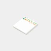 St Patrick's Day Ireland Flag Shamrock Custom Name Post-it Klebezettel (angewinkelt)