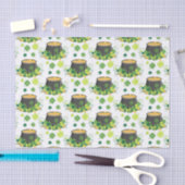 St Patricks Day Ireland Green Clover Leprechaun Seidenpapier (Handwerk)