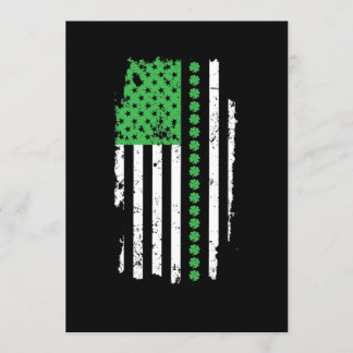 St. Patrick's Day Irisch-Amerikanische Flagge Einladung