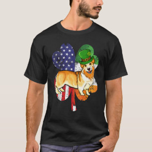 St Patricks Day Irisch Amerikanische Flagge Pembro T-Shirt