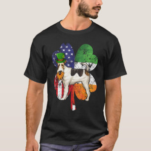 St Patricks Day Irisch Amerikanische Flagge Wire F T-Shirt