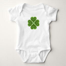 St. Patrick's Day, irisch grün glitzerndes Kleebla Baby Strampler