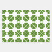 St. Patrick's Day, irisch grün glitzerndes Kleebla Geschenkpapier Set (Vorderseite)