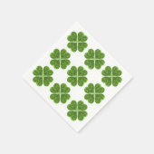 St. Patrick's Day, irisch grün glitzerndes Kleebla Serviette (Ecke)