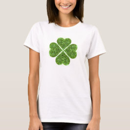 St. Patrick's Day, irisch grün glitzerndes Kleebla T-Shirt