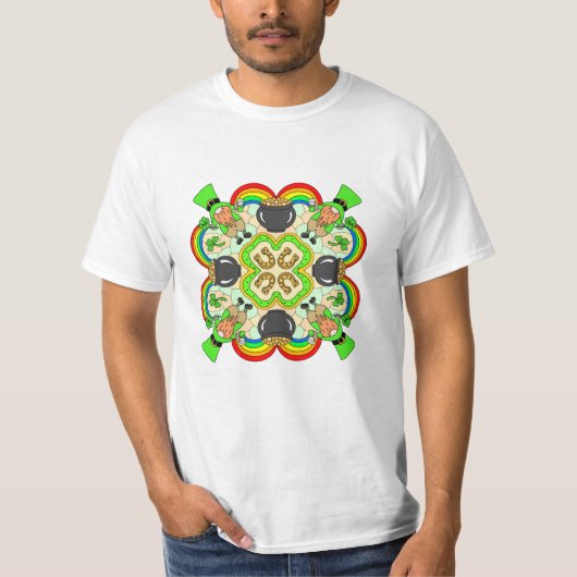 St Patrick's Day | Irisch inspiriert Mandala T-Shirt (Vorderseite)