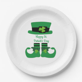 St. Patrick's Day, irisch, Leprechaun, grünes Part Pappteller