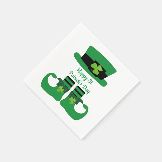 St. Patrick's Day, irisch, Leprechaun, grünes Part Serviette (Ecke)