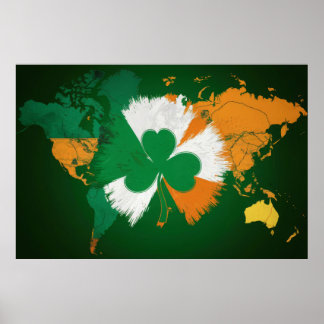 St. Patrick's Day, irische Flaggenfarben Poster