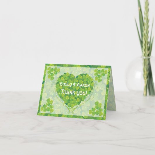 St. Patrick's Day Irische Hochzeit Danke (Vorderseite)
