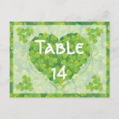 St. Patrick's Day Irische Hochzeitsfeier Tischnumm Postkarte (Vorderseite)