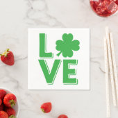 St. Patrick's Day Irische Liebe Grüner Shamrock Serviette (Beispiel)