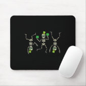 St Patricks Day Irische Skelette Saint Paddys Männ Mousepad (Mit Mouse)