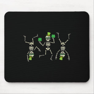 St Patricks Day Irische Skelette Saint Paddys Männ Mousepad