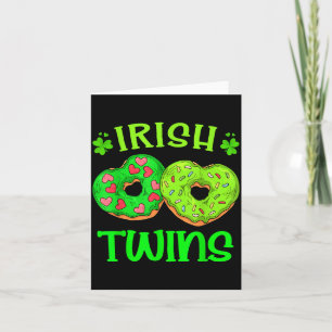 St. Patricks Day irische Zwillinge Donut Liebhaber Karte