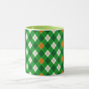 St. Patricks Day Irischer argyle in den irischen F Tasse
