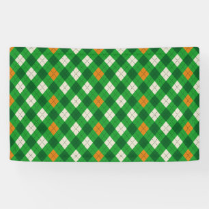 St. Patricks Day Irischer argyle in Irish Farben Banner