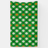 St. Patricks Day Irischer argyle in Irish Farben Banner (Vertikal)