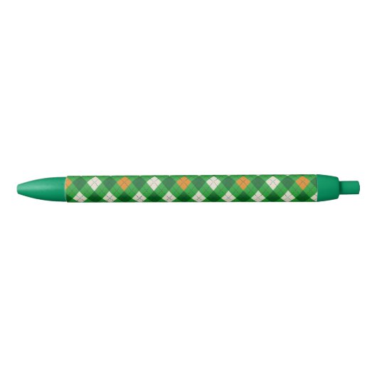 St. Patricks Day Irischer argyle in Irish Farben Kugelschreiber (Vorderseite)
