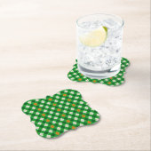 St. Patricks Day Irischer argyle in Irish Farben Untersetzer (Vor Ort)