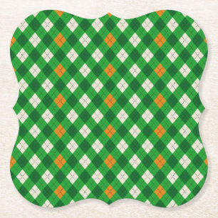 St. Patricks Day Irischer argyle in Irish Farben Untersetzer