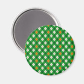 St. Patricks Day Irischer farbiger Argyle Magnet (Vorderseite/Rückseite)