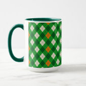 St. Patricks Day Irischer farbiger Argyle Tasse (Links)