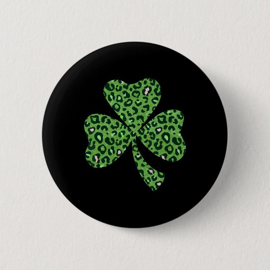 St Patricks Day Irischer Glücksklee St Paddy's Män Button (Vorderseite)