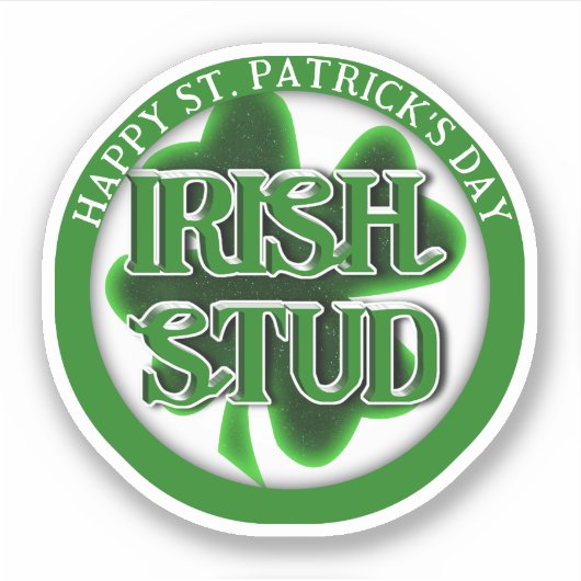 St. Patrick's Day Irischer Hengst Aufkleber (Vorderseite)
