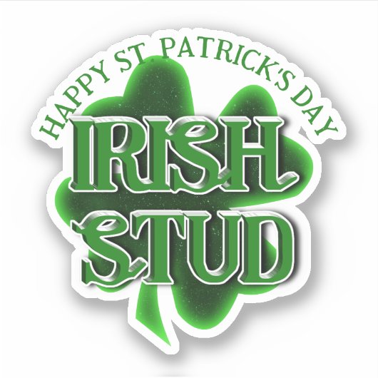 St. Patrick's Day Irischer Hengst Aufkleber (Vorderseite)