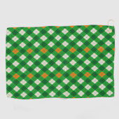 St. Patrick's Day Irischer karierter Argyles Golfhandtuch (Horizontal)