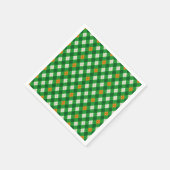 St. Patrick's Day Irischer karierter Argyleschott Serviette (Ecke)