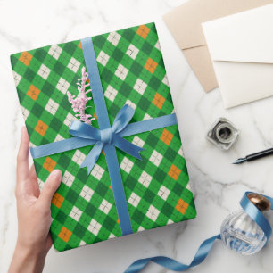 St. Patrick's Day Irischer karierter Argyll Geschenkpapier