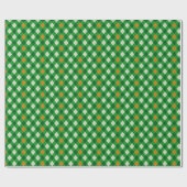 St. Patrick's Day Irischer karierter Argyll Geschenkpapier (Flach)