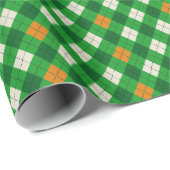 St. Patrick's Day Irischer karierter Argyll Geschenkpapier (Rolleneckpunkt)
