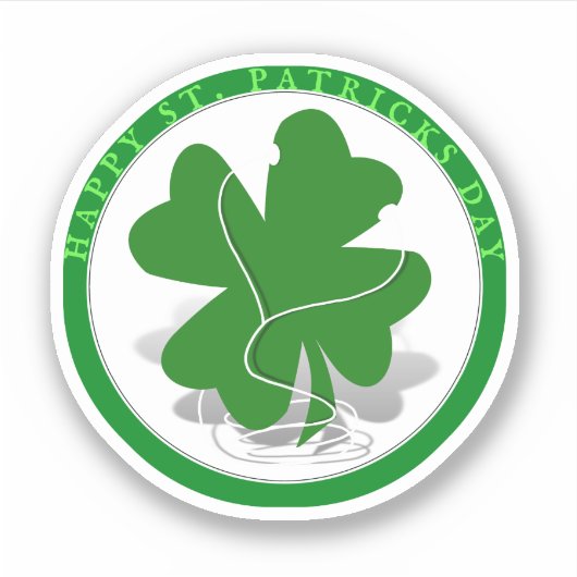 St. Patrick's Day Irischer Kleeblatt Aufkleber (Vorderseite)