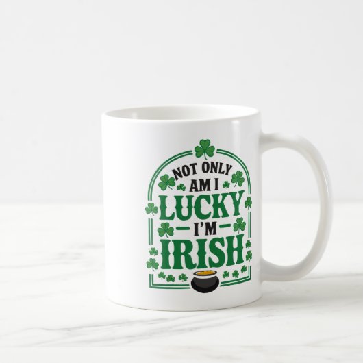 St. Patricks Day Irischer Shamrock Schabernack Irl Kaffeetasse (Rechts)