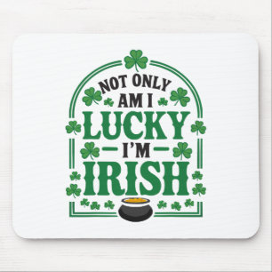 St Patricks Day Irischer Shamrock Schabernack Irla Mousepad