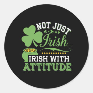 St. Patricks Day Irischer Shamrock-Scherz Irland Runder Aufkleber