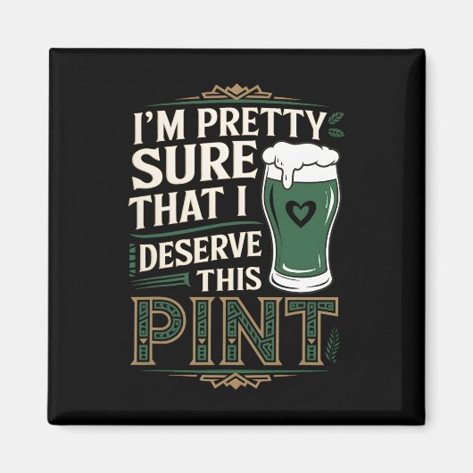 St. Patricks Day irischer Stolz lustiger Shamrock- Magnet (Vorne)