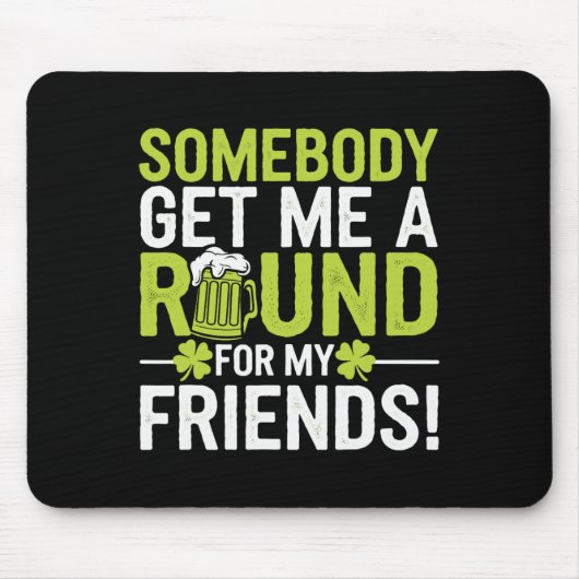 St Patricks Day Irischer Stolz Shamrock-Parade Glü Mousepad (Vorne)