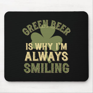St Patricks Day Irischer Stolz Shamrock-Parade Glü Mousepad