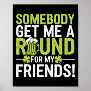 St Patricks Day Irischer Stolz Shamrock-Parade Glü Poster