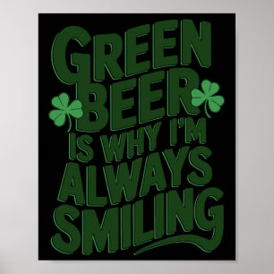 St Patricks Day Irischer Stolz Shamrock-Parade Glü Poster