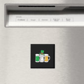 St Patricks Day Irisches Bier Irland Flagge Kleebl Magnet (In Situ (Geschirrspüler))