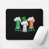 St Patricks Day Irisches Bier Irland Flagge Kleebl Mousepad (Mit Mouse)