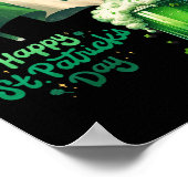 St. Patrick's Day Irisches Bier Irland-Flagge Männ Poster (Ecke)